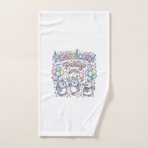 Unicorn Penguicorn Party Premium Vector Vector Des Hand Towel
