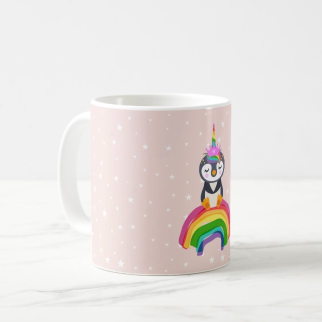 unicorn penguin coffee mug (Front Left)
