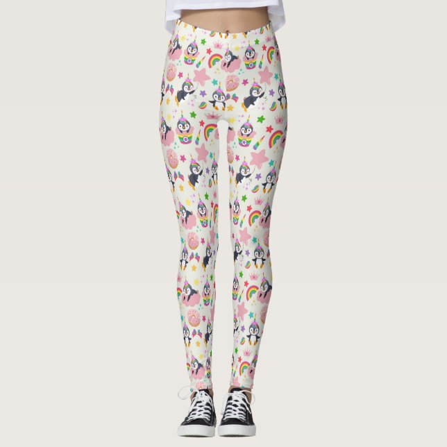 Unicorn Penguin Leggings (Front)