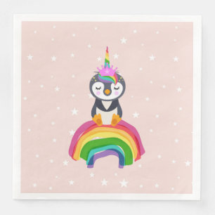 Unicorn penguin napkin