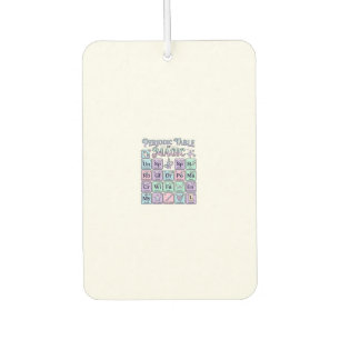 Unicorn Periodic Table of Magic Graphic Design Mer Car Air Freshener
