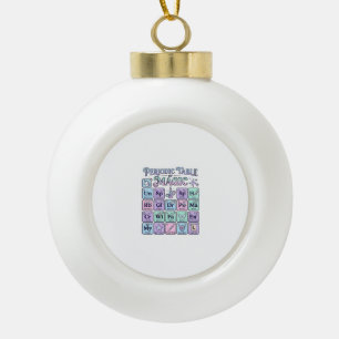 Unicorn Periodic Table of Magic Graphic Design Mer Ceramic Ball Christmas Ornament