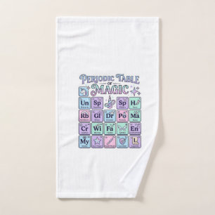 Unicorn Periodic Table of Magic Graphic Design Mer Hand Towel