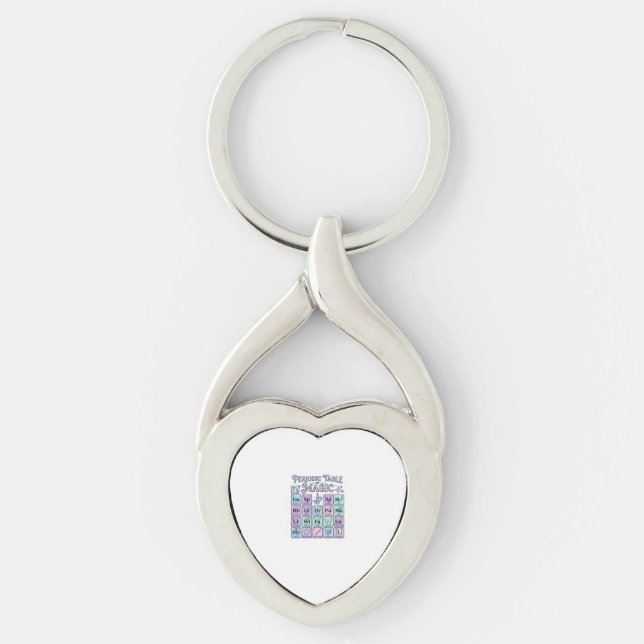Unicorn Periodic Table of Magic Graphic Design Mer Key Ring (Front)