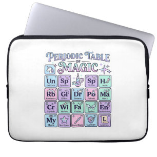 Unicorn Periodic Table of Magic Graphic Design Mer Laptop Sleeve