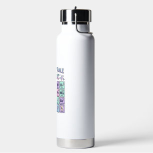 Unicorn Periodic Table of Magic Graphic Design Mer Water Bottle