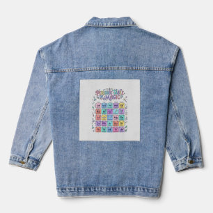 Unicorn Periodic Table of Magic Trendy Cute Gift D Denim Jacket