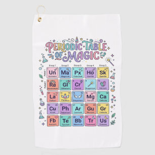 Unicorn Periodic Table of Magic Trendy Cute Gift D Golf Towel