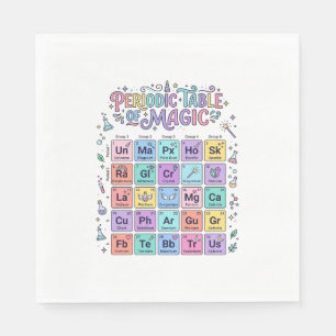 Unicorn Periodic Table of Magic Trendy Cute Gift D Napkin