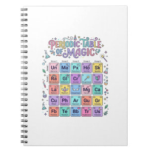 Unicorn Periodic Table of Magic Trendy Cute Gift D Notebook