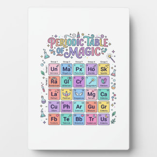 Unicorn Periodic Table of Magic Trendy Cute Gift D Plaque