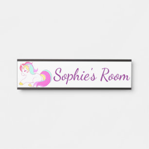 Unicorn Personalised Bedroom Door Sign For Girl