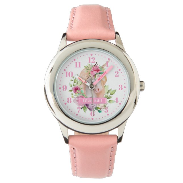 Unicorn Personalised Custom Kid's Watch (Front)