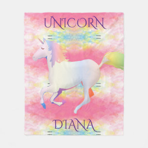 UNICORN personalised fleece blanket.