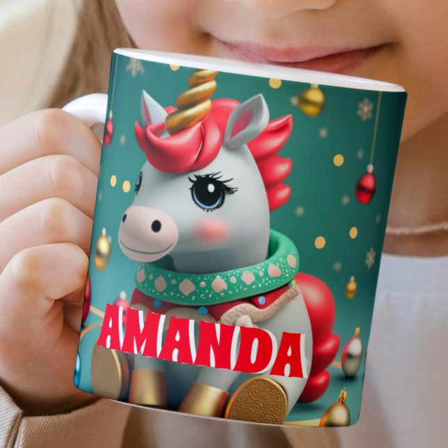 Unicorn Personalised Kids Hot Chocolate Mug (Creator Uploaded)