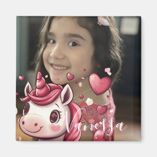 Unicorn Photo Valentine’s Day Magnet