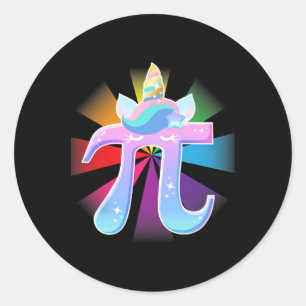 Unicorn Pi Day Math Nerd T Shirt Gifts For Men Wom Classic Round Sticker