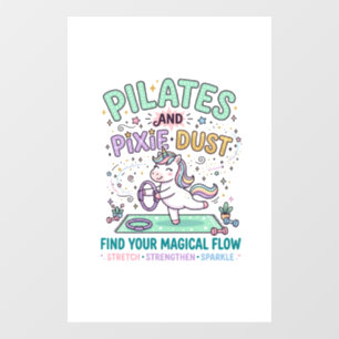 Unicorn Pilates and Pixie Dust Bold Typography T-S