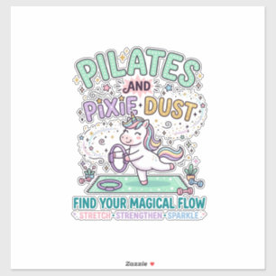 Unicorn Pilates and Pixie Dust Bold Typography T-S