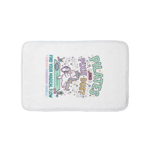 Unicorn Pilates and Pixie Dust Bold Typography T-S Bath Mat