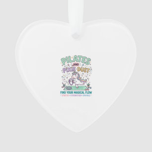 Unicorn Pilates and Pixie Dust Bold Typography T-S Ornament