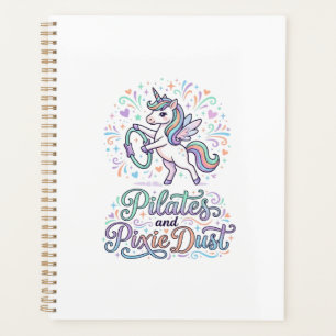 Unicorn Pilates and Pixie Dust White Background Ve Planner