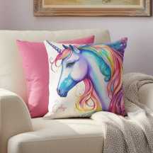 Unicorn Pillow with Custom Name