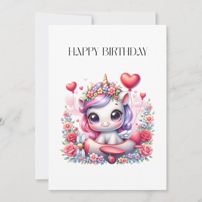 Unicorn Pilot Birthday (Front)