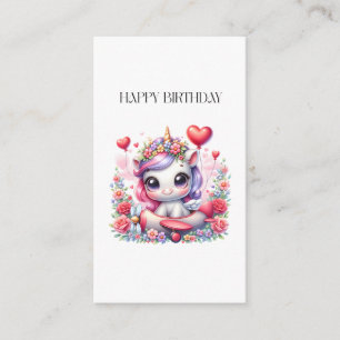 Unicorn Pilot Birthday Enclosure Card