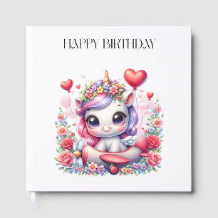 Unicorn Pilot Birthday Guest Book