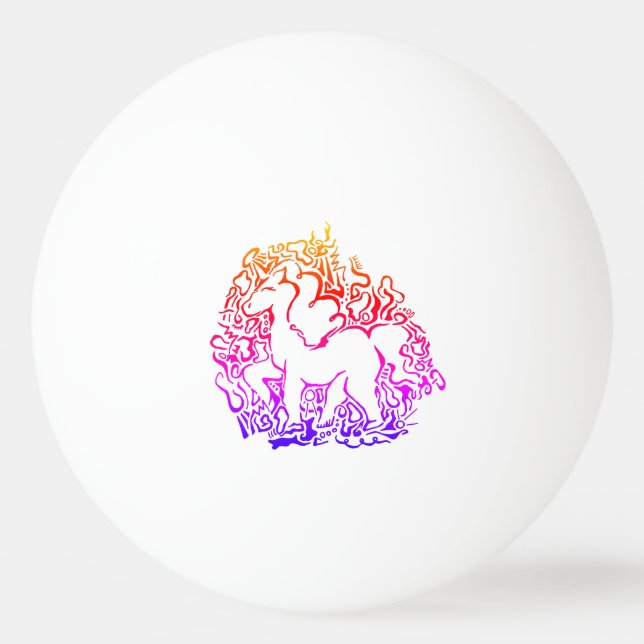 Unicorn Ping Pong Ball (Front)