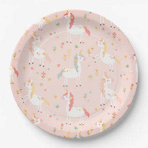 Unicorn Pink 9" Paper Plates