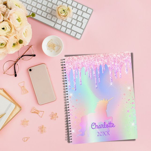 Unicorn pink drips rainbow name 2025 planner (Creator Uploaded)