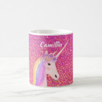 Unicorn Pink Glitter Sparkle Magical Personalized