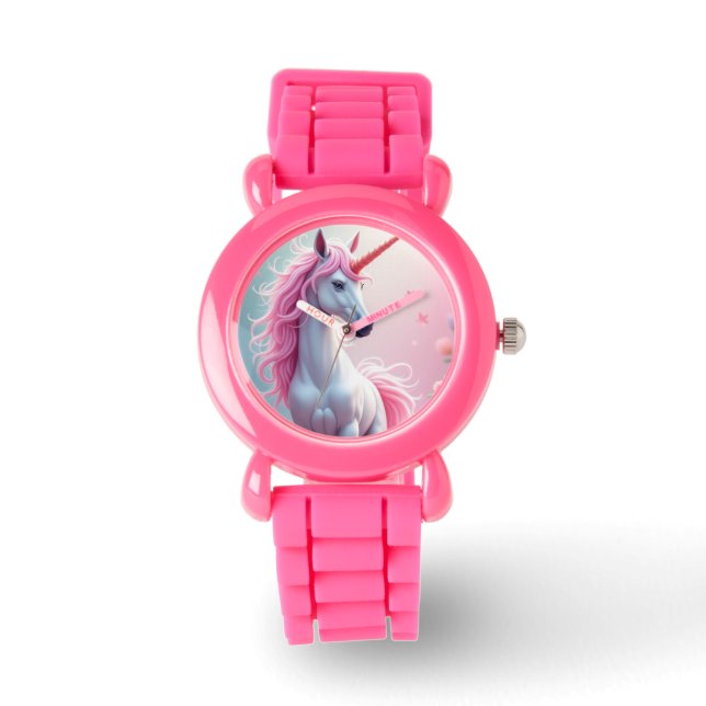 Unicorn  Pink Glitter Watch (Front)
