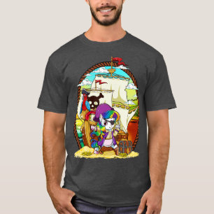 Unicorn Pirate Party Magical Ship Cute Girly T-Shirt
