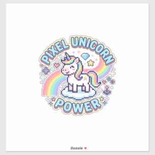 Unicorn Pixel Unicorn Power Graphic Design Product