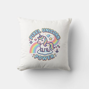Unicorn Pixel Unicorn Power Graphic Design Product Cushion