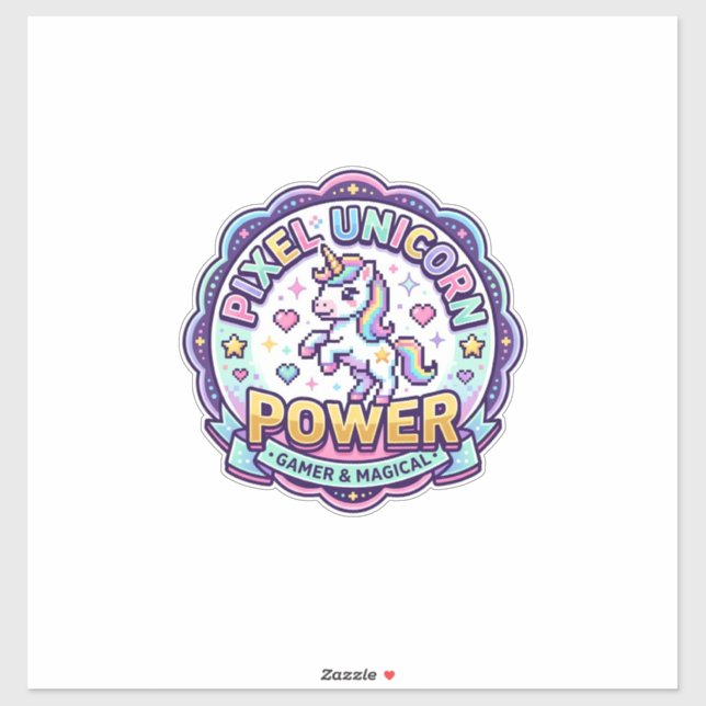 Unicorn Pixel Unicorn Power POD Ready Apparel Grap (Sheet)