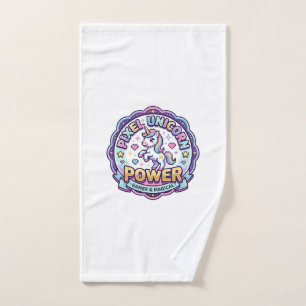 Unicorn Pixel Unicorn Power POD Ready Apparel Grap Hand Towel
