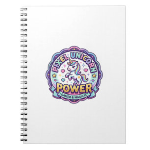 Unicorn Pixel Unicorn Power POD Ready Apparel Grap Notebook
