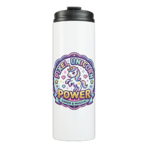 Unicorn Pixel Unicorn Power POD Ready Apparel Grap Thermal Tumbler
