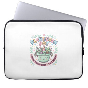 Unicorn Planticorn Pot Graphic Design Graphic Tee Laptop Sleeve