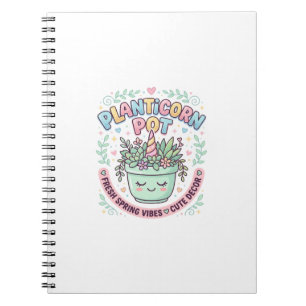 Unicorn Planticorn Pot Graphic Design Graphic Tee Notebook