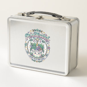 Unicorn Planticorn Pot POD Ready POD Artwork_1 Metal Lunch Box