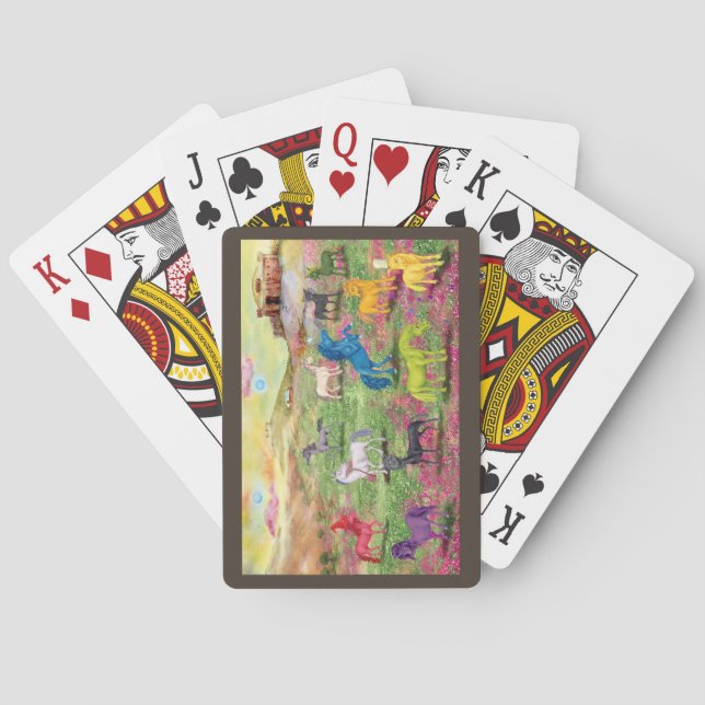 Unicorn Playing Cards, Standard Index faces Cards (Back)