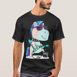 Unicorn playing Guitar, Music Lover Acoustic Guita T-Shirt