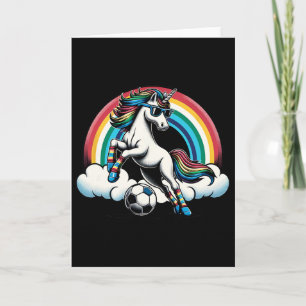 Unicorn Playing Soccer Graphic Card