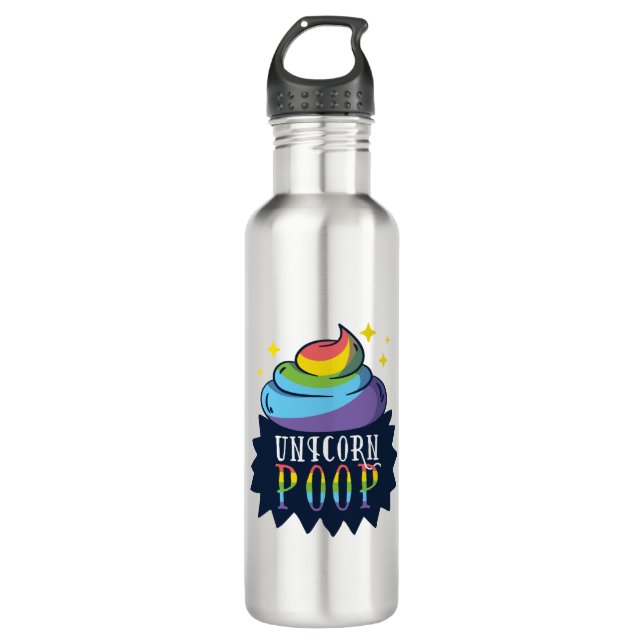 Unicorn Poop 710 Ml Water Bottle (Front)