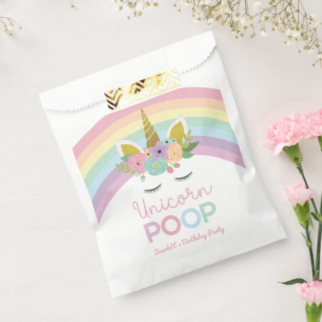 Unicorn Poop Rainbows Birthday Party Treat Favour Bag (Sealed)